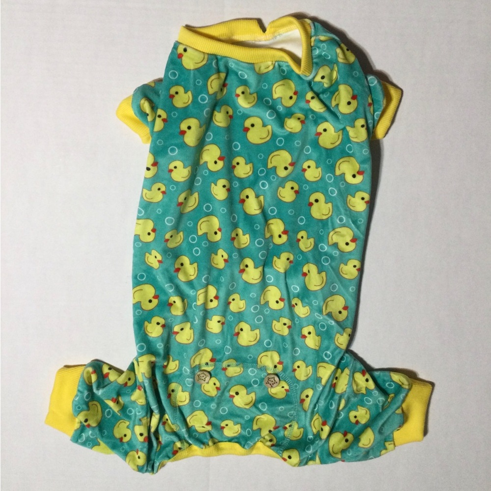 NWT Kyeese Wear Fashion for Your Dog 2XL Velour Rubber Duckie Pajamas - Picture 8 of 11